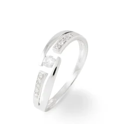 Bague Solitaire Elisa Or Blanc Diamant-Histoire d'Or