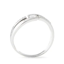 Bague Solitaire Elisa Or Blanc Diamant-Histoire d'Or