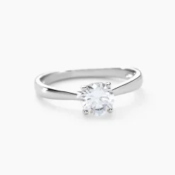 Bague Solitaire Elyana Argent Blanc Oxyde De Zirconium-Histoire d'Or Sale