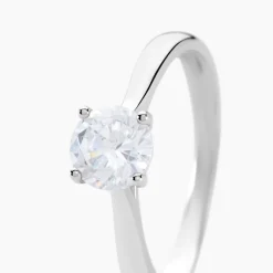 Bague Solitaire Elyana Argent Blanc Oxyde De Zirconium-Histoire d'Or Sale