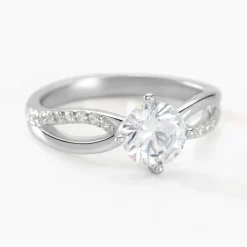 Bague Solitaire Essie Argent Blanc Oxyde De Zirconium-Histoire d'Or Hot