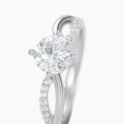 Bague Solitaire Essie Argent Blanc Oxyde De Zirconium-Histoire d'Or Hot