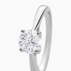 Bague Solitaire Fiona Or Blanc Diamant Synthetique-Histoire d'Or