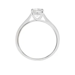 Bague Solitaire Fiona Or Blanc Diamant Synthetique-Histoire d'Or