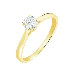 Bague Solitaire Fiona Or Jaune Diamant Synthetique-Histoire d'Or New