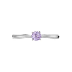 Bague Solitaire Fiona Or Blanc Amethyste-Histoire d'Or Clearance