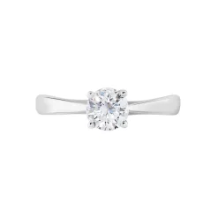 Bague Solitaire Fiona Or Blanc Diamant Synthetique-Histoire d'Or Best
