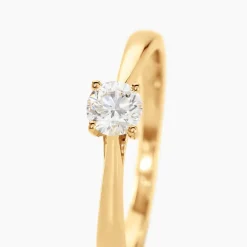 Bague Solitaire Fiona Or Jaune Diamant Synthetique-Histoire d'Or New