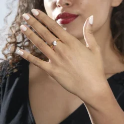 Bague Solitaire Fiona Or Jaune Diamant Synthetique-Histoire d'Or Online