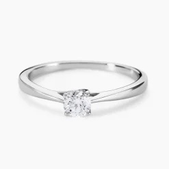 Bague Solitaire Fiona Or Blanc Diamant Synthetique-Histoire d'Or New