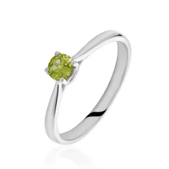 Bague Solitaire Fiona Or Blanc Péridot-Histoire d'Or Outlet