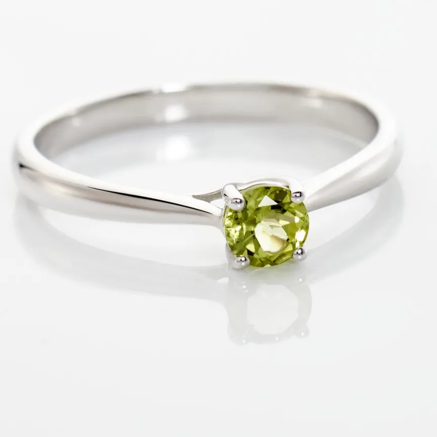 Bague Solitaire Fiona Or Blanc Péridot-Histoire d'Or Outlet