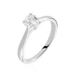 Bague Solitaire Fiona Or Blanc Diamant Synthetique-Histoire d'Or Sale