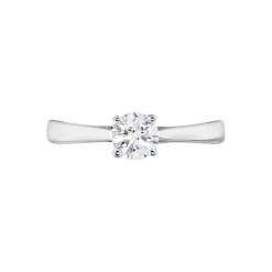 Bague Solitaire Fiona Or Blanc Diamant Synthetique-Histoire d'Or Sale