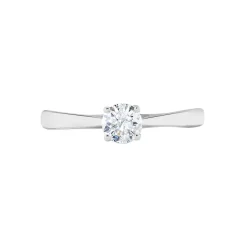 Histoire d'Or Bague Solitaire Fiona Or Blanc Diamant Synthetique