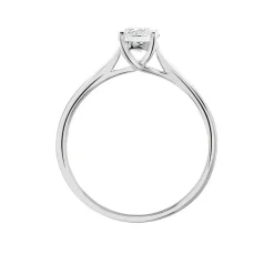 Histoire d'Or Bague Solitaire Fiona Or Blanc Diamant Synthetique