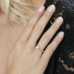 Histoire d'Or Bague Solitaire Fiona Or Blanc Diamant Synthetique