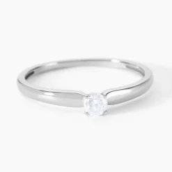 Bague Solitaire Flora Or Blanc Diamant-Histoire d'Or Sale