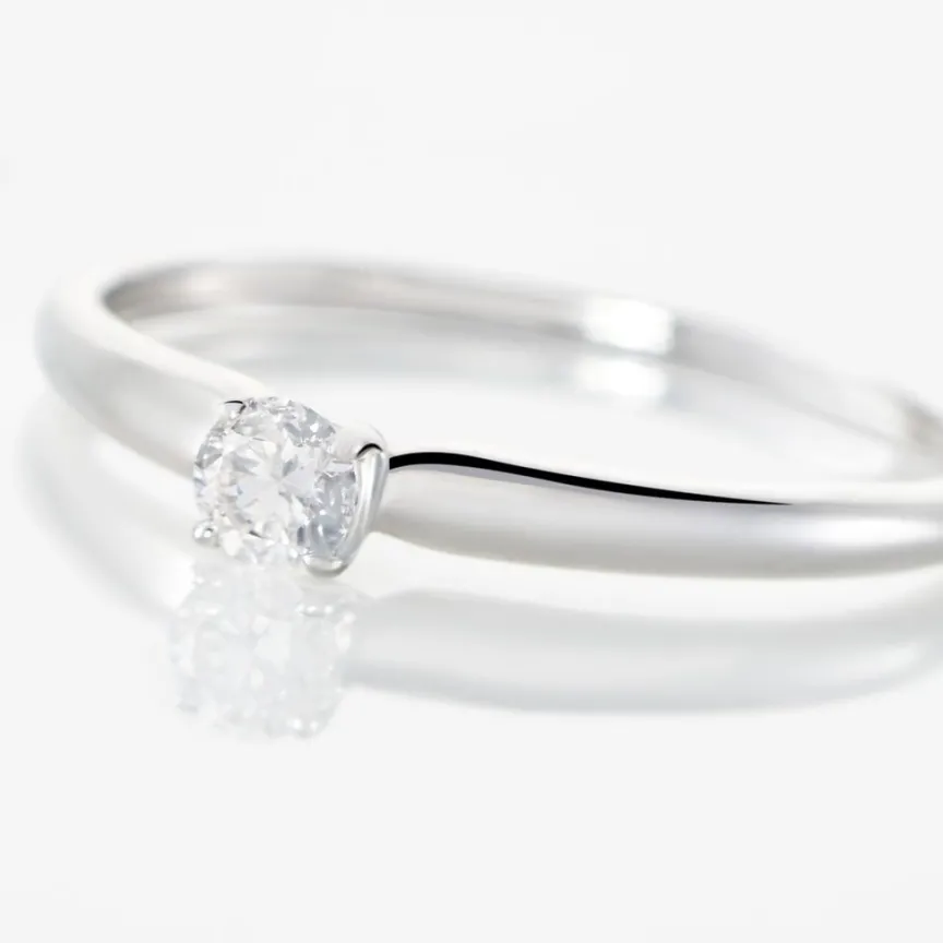 Bague Solitaire Flora Or Blanc Diamant-Histoire d'Or Sale