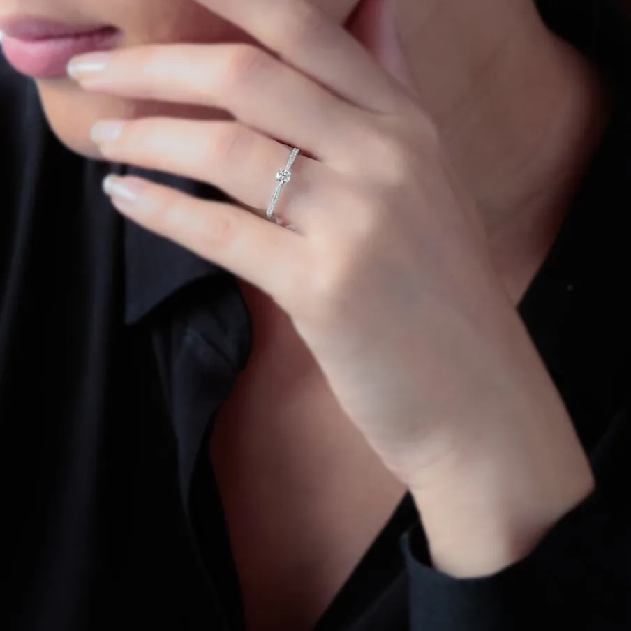 Histoire d'Or Bague Solitaire Hemera