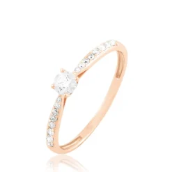 Bague Solitaire Hemera Or Rose Diamant-Histoire d'Or Clearance