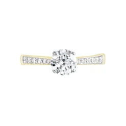 Histoire d'Or Bague Solitaire Hemera Or Jaune Diamant Synthetique