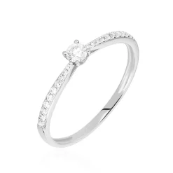 Bague Solitaire Hemera Or Blanc Diamant-Histoire d'Or Clearance