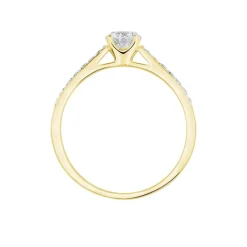 Bague Solitaire Hemera Or Jaune Diamant Synthetique-Histoire d'Or Outlet