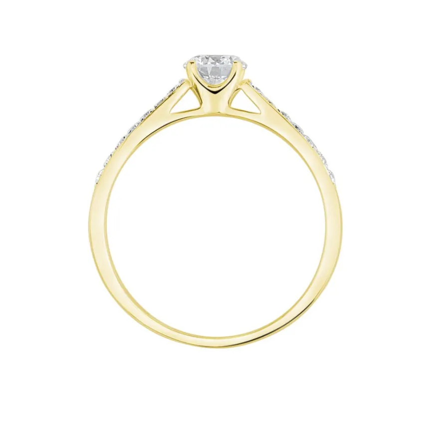 Bague Solitaire Hemera Or Jaune Diamant Synthetique-Histoire d'Or Outlet
