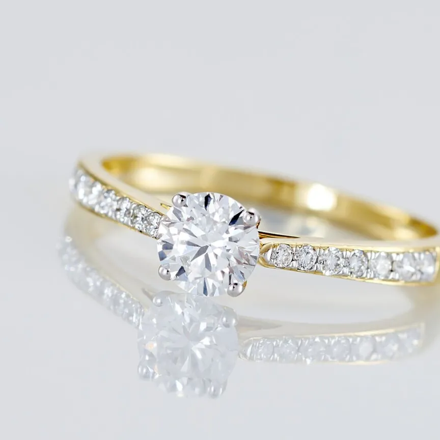 Bague Solitaire Hemera Or Jaune Diamant Synthetique-Histoire d'Or Outlet