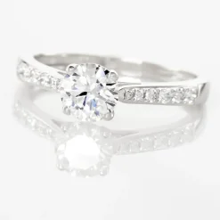 Bague Solitaire Hemera Or Blanc Diamant Synthetique-Histoire d'Or Best