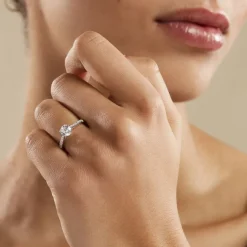 Bague Solitaire Hemera Or Blanc Diamant Synthetique-Histoire d'Or Best