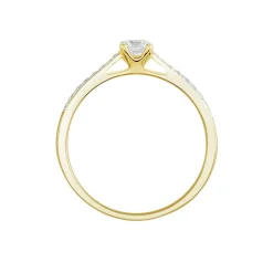 Histoire d'Or Bague Solitaire Hemera Or Jaune Diamant Synthetique