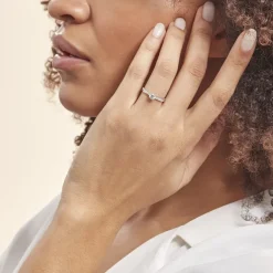 Histoire d'Or Bague Solitaire Kanel Or Blanc Oxyde De Zirconium