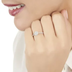 Bague Solitaire Lena Or Blanc Diamant-Histoire d'Or Discount