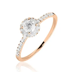 Bague Solitaire Lena Or Rose Diamant-Histoire d'Or New