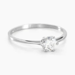Bague Solitaire Lydia Argent Blanc Oxyde De Zirconium-Histoire d'Or Online