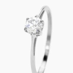 Bague Solitaire Lydia Argent Blanc Oxyde De Zirconium-Histoire d'Or Online
