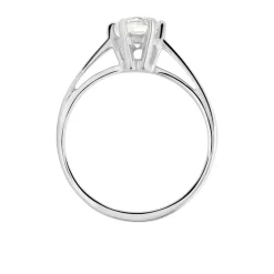 Bague Solitaire Lydia Argent Blanc Oxyde De Zirconium-Histoire d'Or Online