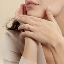 Bague Solitaire Lydia Argent Blanc Oxyde De Zirconium-Histoire d'Or Online