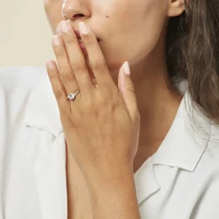 Bague Solitaire Maelane Argent Blanc Oxyde De Zirconium-Histoire d'Or New