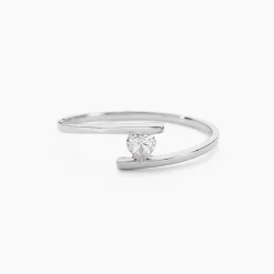 Bague Solitaire Moera Or Blanc Oxyde De Zirconium-Histoire d'Or Outlet