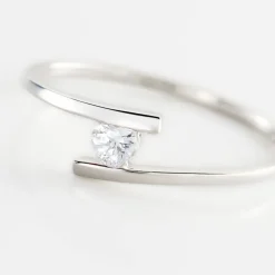 Bague Solitaire Moera Or Blanc Oxyde De Zirconium-Histoire d'Or Outlet