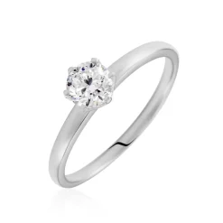 Bague Solitaire Natalia Or Blanc Diamant Synthetique-Histoire d'Or Discount