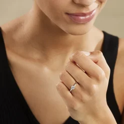 Bague Solitaire Natalia Or Blanc Diamant Synthetique-Histoire d'Or Discount