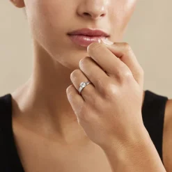 Histoire d'Or Bague Solitaire Natalia Or Blanc Diamant Synthetique