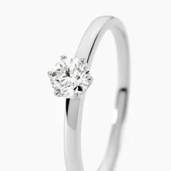 Bague Solitaire Natalia Pl Platine Blanc Diamant-Histoire d'Or New