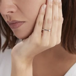 Histoire d'Or Bague Solitaire Or Blanc Fiona Diamant Synthétique