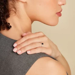 Bague Solitaire Or Blanc Crista Saphir Diamants-Histoire d'Or Outlet