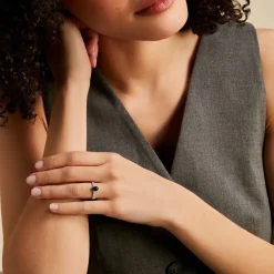 Bague Solitaire Or Blanc Crista Saphir Diamants-Histoire d'Or Sale